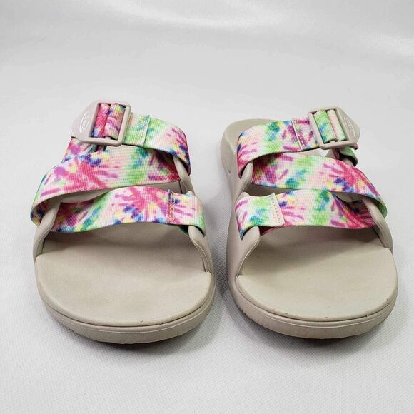 Chaco Chillos Tie Dye Sandals Women's US Size 9 Lightweight Comfort Slides - Picture 2 of 9